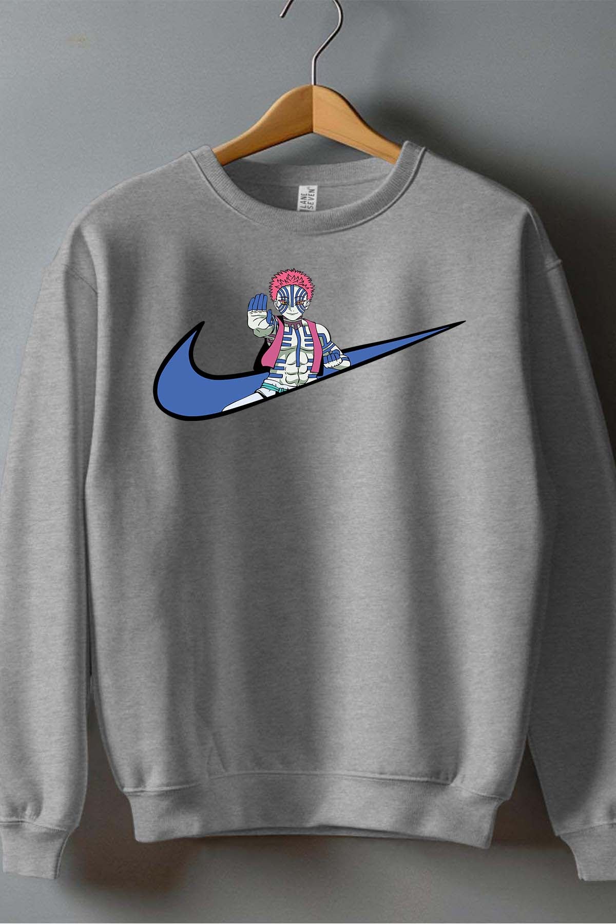 COULEUR:Gris|Sweat Col Rond Garçon | virgule perso naruto 2 Gris