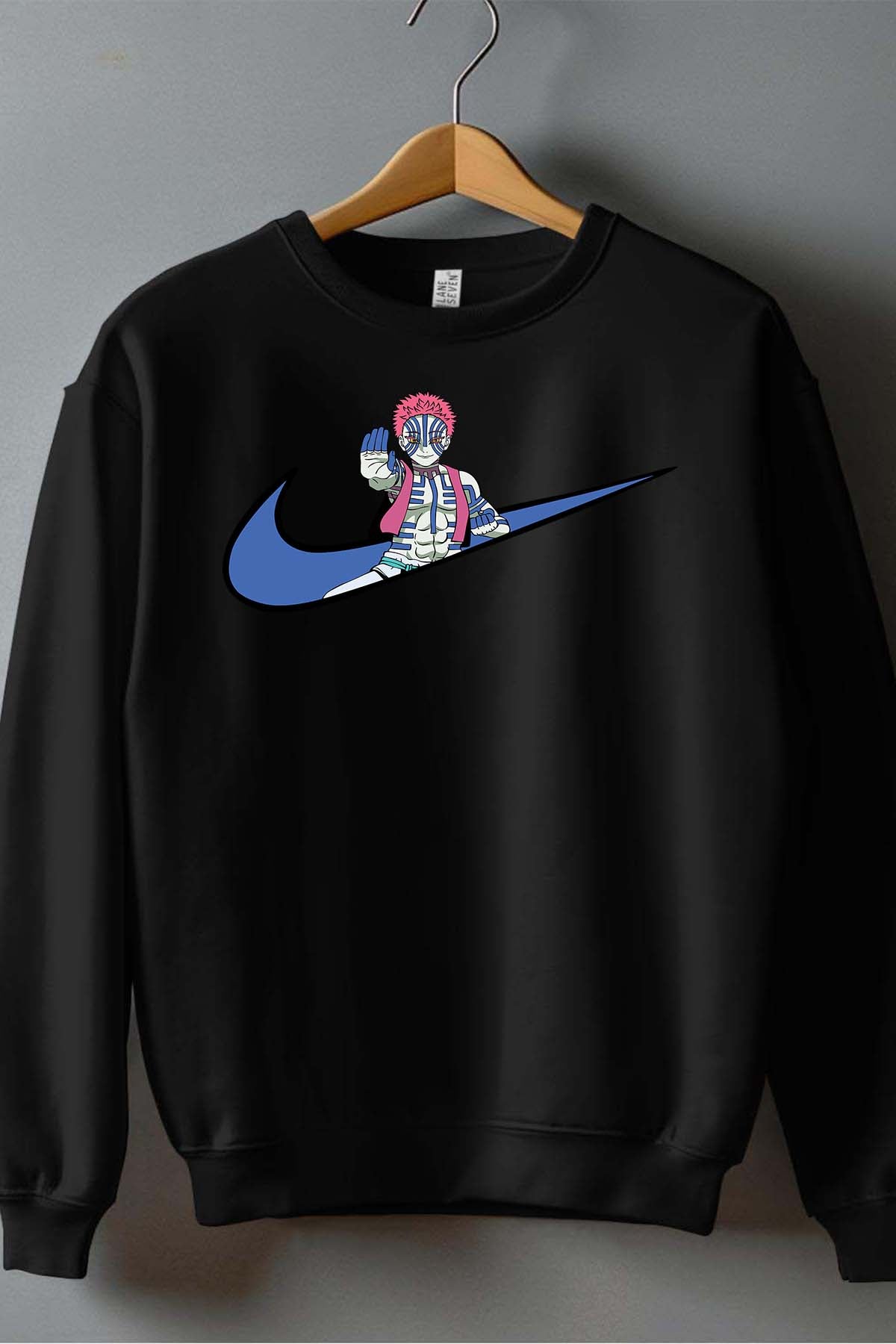 COULEUR:Noir|Sweat Col Rond Garçon | virgule perso naruto 2 Noir