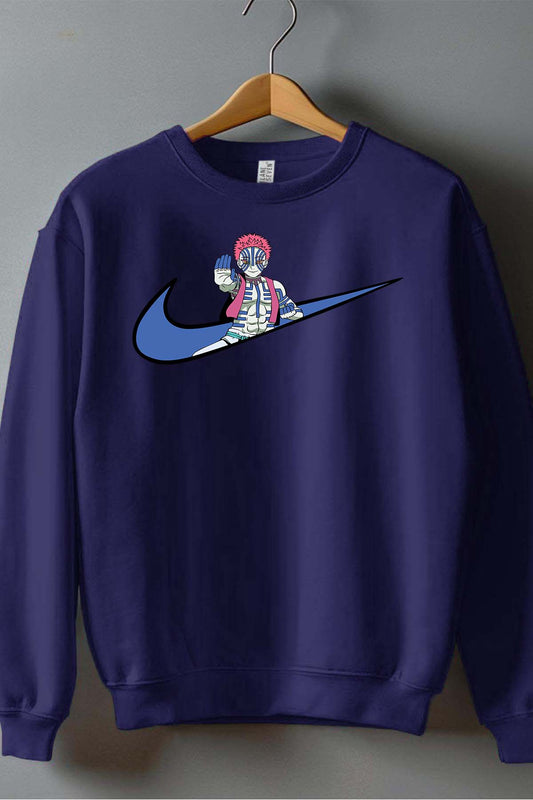 COULEUR:Marine|Sweat Col Rond Homme | virgule perso naruto 2 Marine