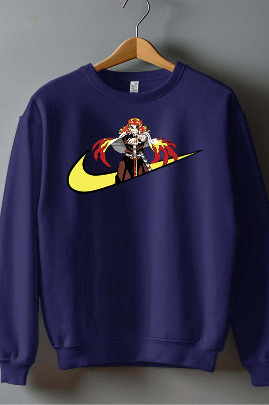 COULEUR:Marine|Sweat Col Rond Homme | virgule perso naruto 3 Marine