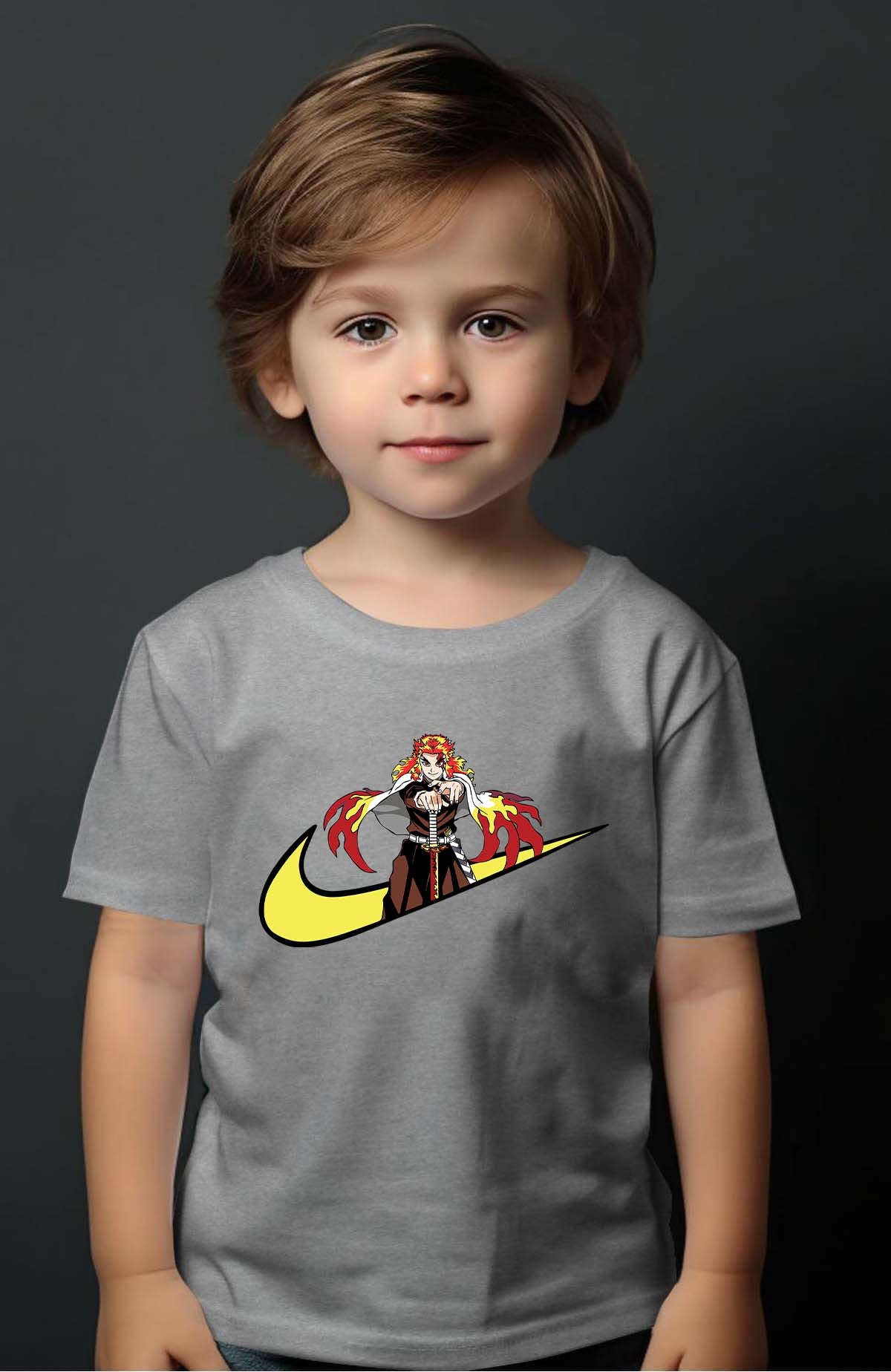 COULEUR:Gris|T-shirt Garçon | virgule perso naruto 3 Gris