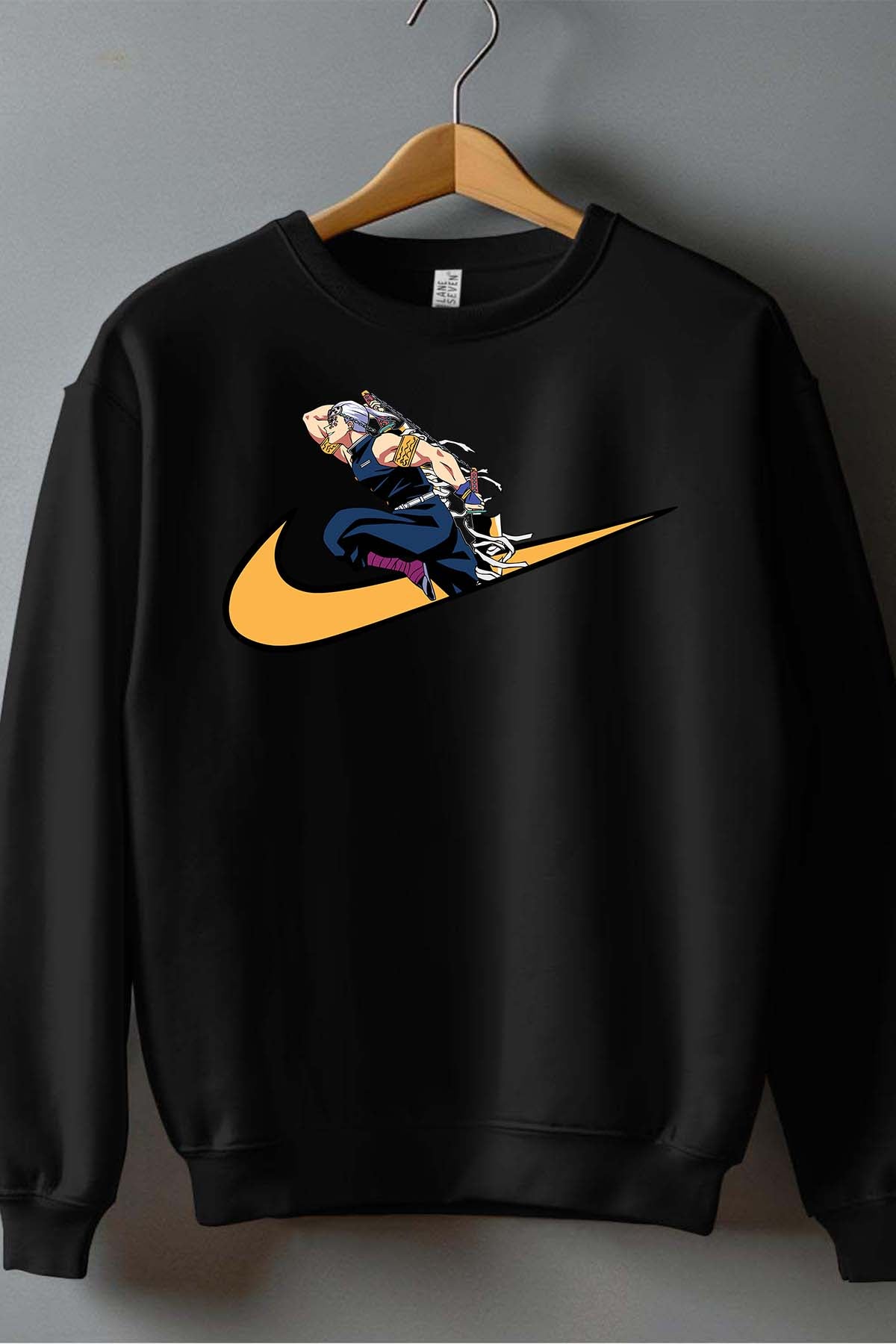 COULEUR:Noir|Sweat Col Rond Garçon | virgule perso naruto 4 Noir
