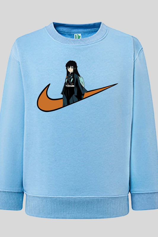 COULEUR:Bleu Ciel|Sweat Col Rond Homme | virgule perso naruto 5 Bleu Ciel