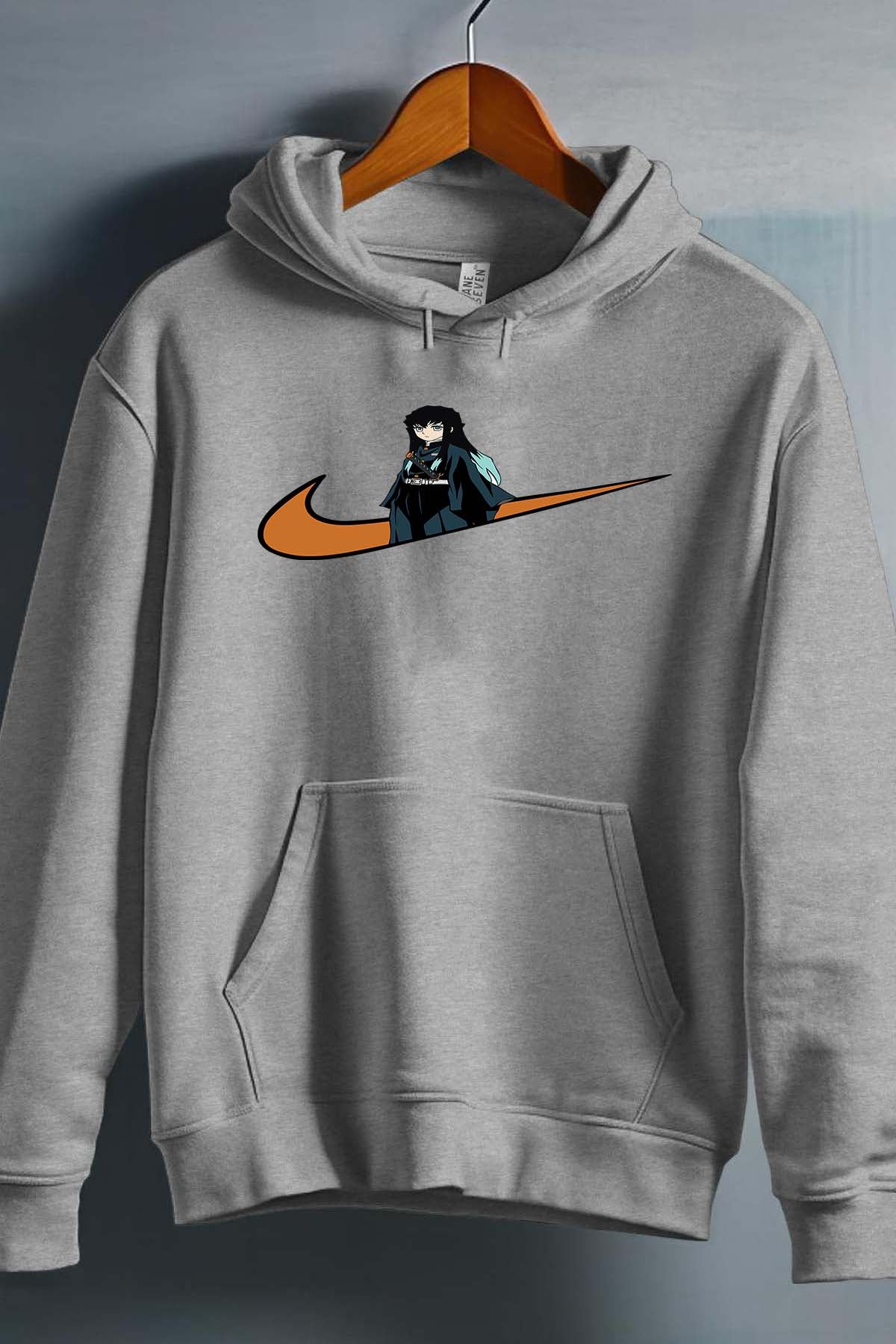 COULEUR:Gris|Sweat Capuche Garçon | virgule perso naruto 5 Gris