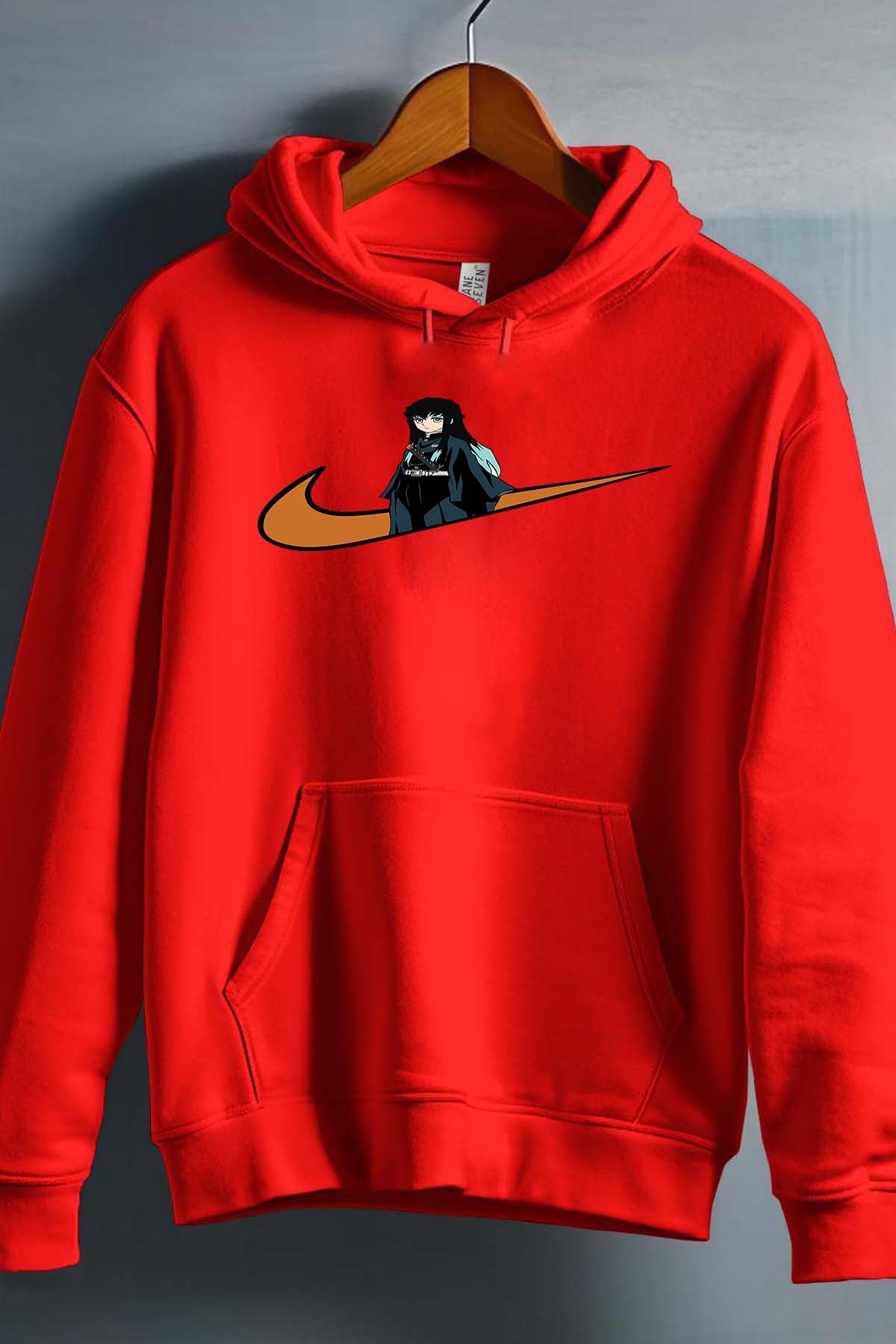 COULEUR:Rouge|Sweat Capuche Homme | virgule perso naruto 5 Rouge