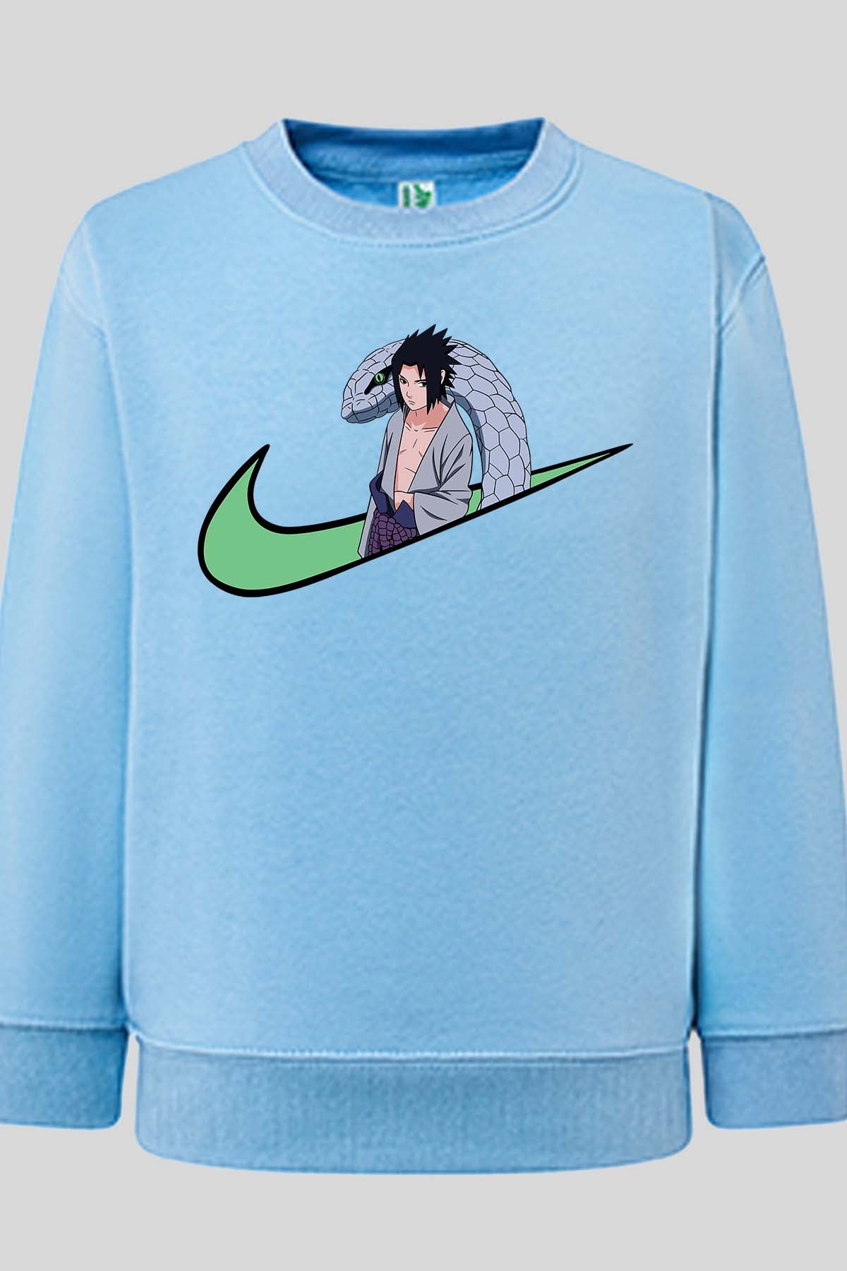 COULEUR:Bleu Ciel|Sweat Col Rond Garçon | virgule sasuké naruto Bleu Ciel