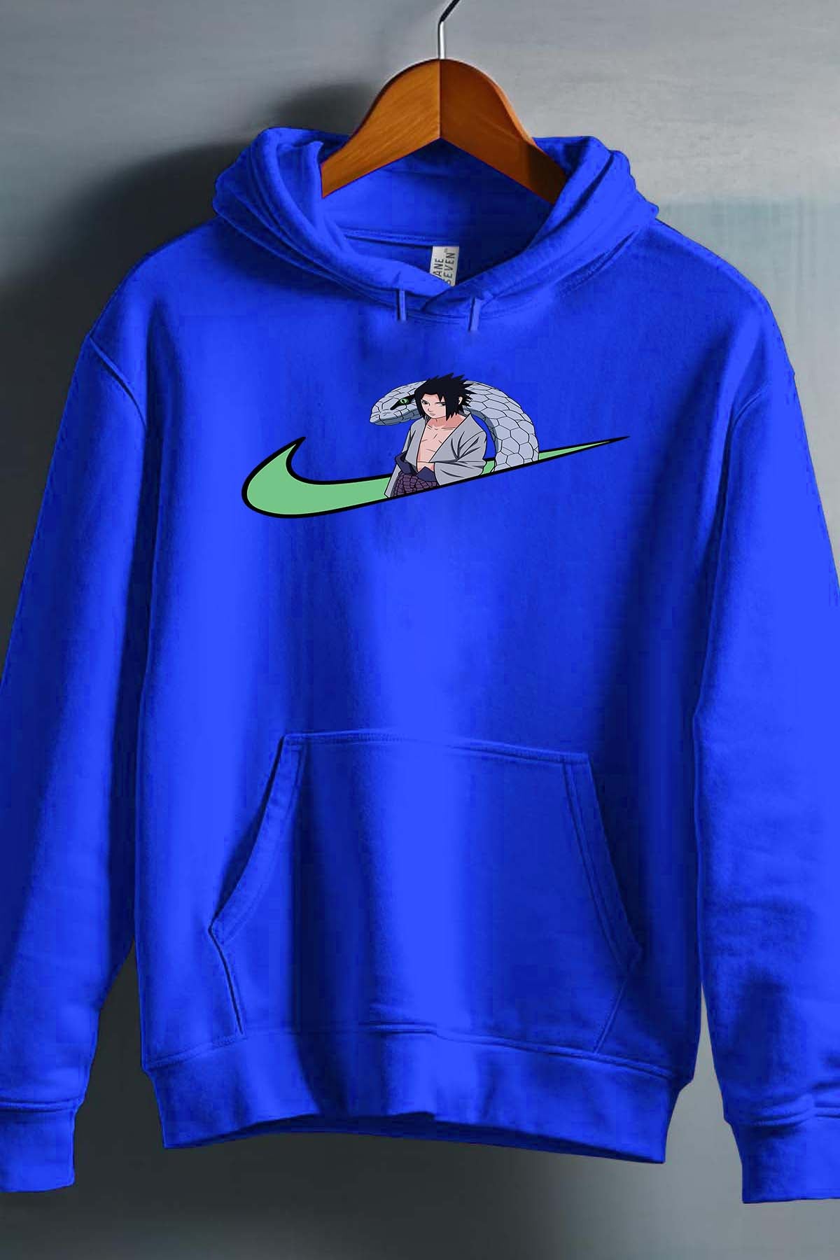 COULEUR:Bleu Roi|Sweat Capuche Garçon | virgule sasuké naruto Bleu Roi