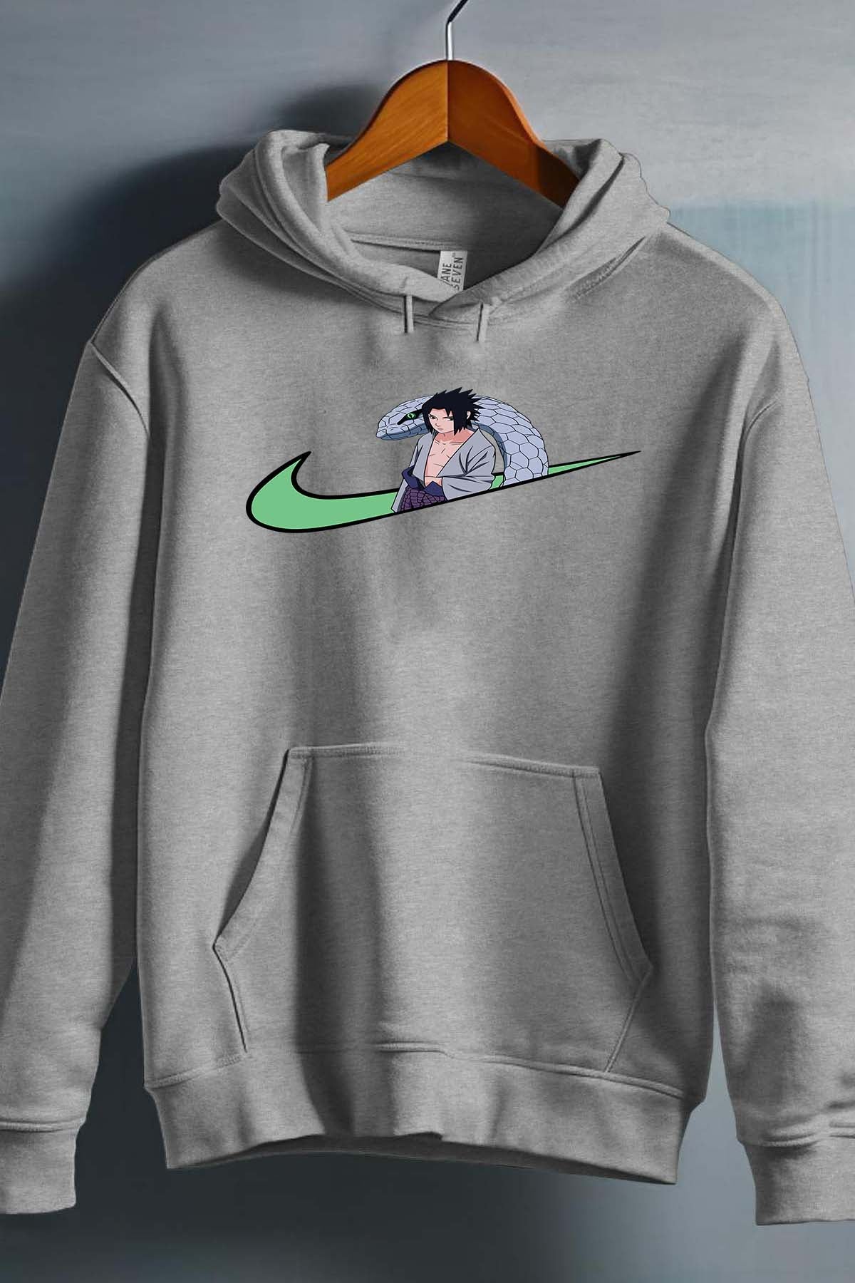 COULEUR:Gris|Sweat Capuche Garçon | virgule sasuké naruto Gris