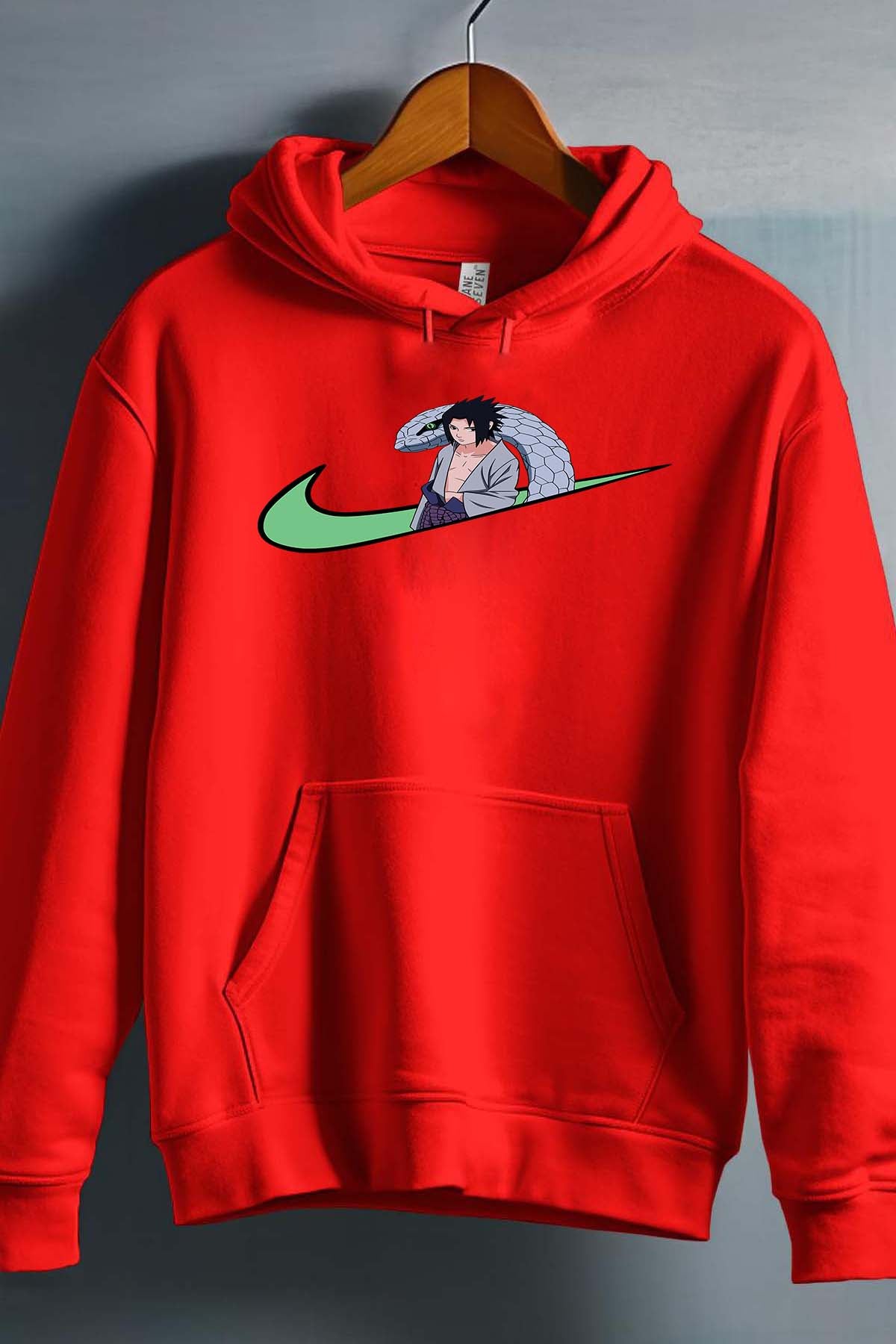 COULEUR:Rouge|Sweat Capuche Garçon | virgule sasuké naruto Rouge