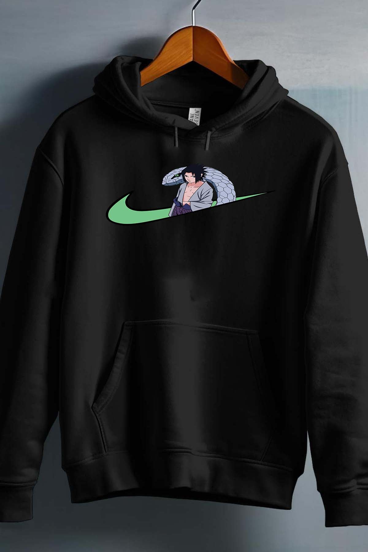 COULEUR:Noir|Sweat Capuche Homme | virgule sasuké naruto Noir