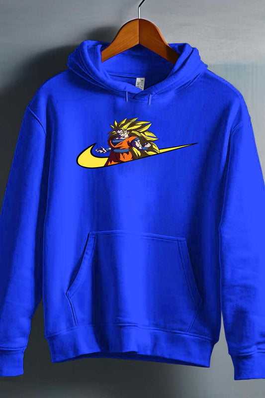 COULEUR:Bleu Roi|Sweat Capuche Homme | virgule super saian 3 Bleu Roi