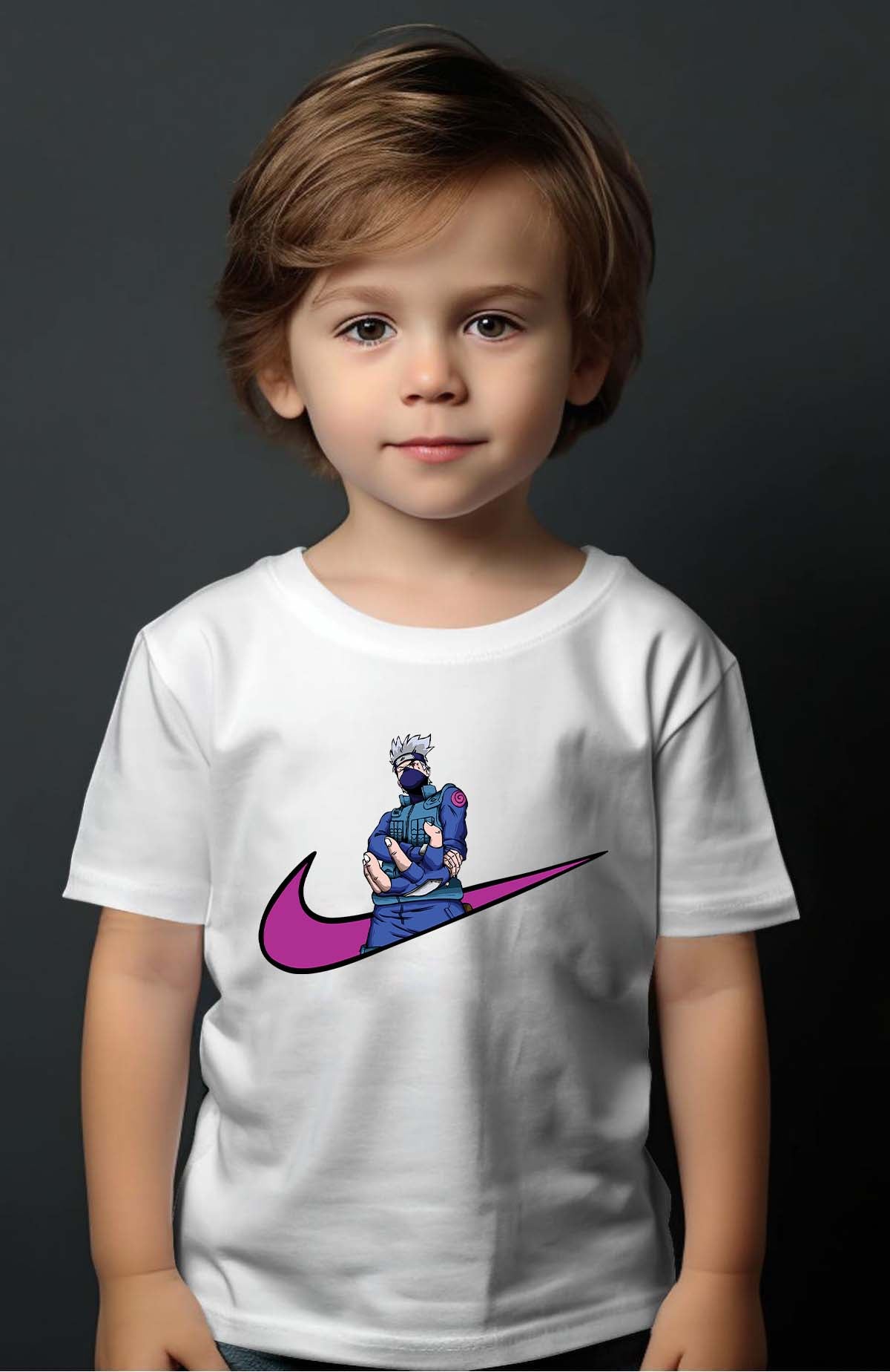 COULEUR:Blanc|T-shirt Garçon | virgule takashi naruto Blanc