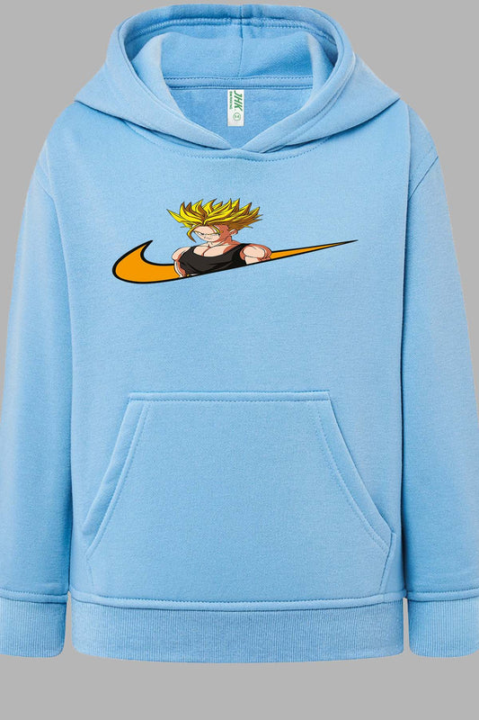 COULEUR:Bleu Ciel|Sweat Capuche Garçon | virgule trunk Bleu Ciel