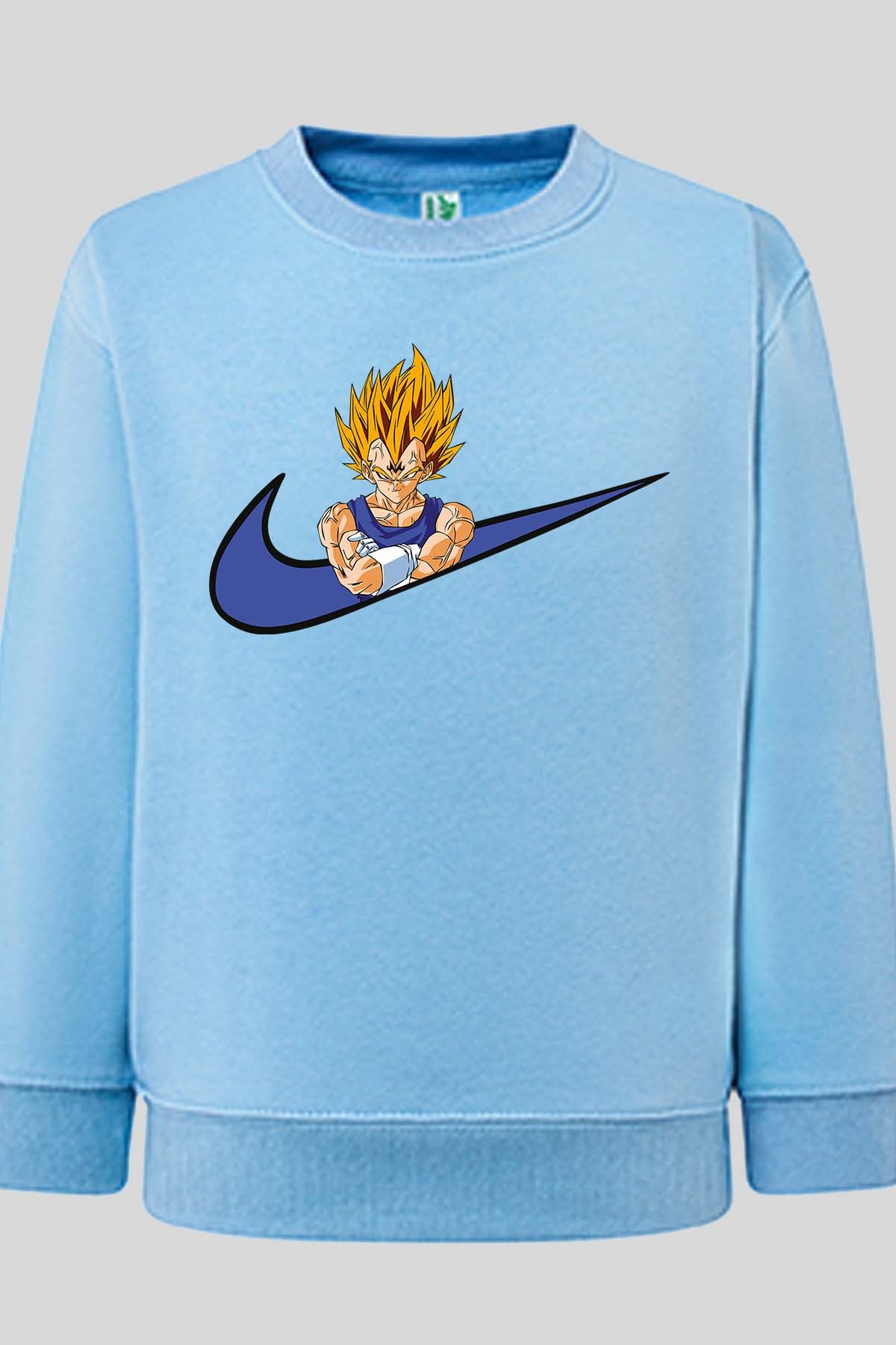 COULEUR:Bleu Ciel|Sweat Col Rond Homme | virgule vegeta Bleu Ciel