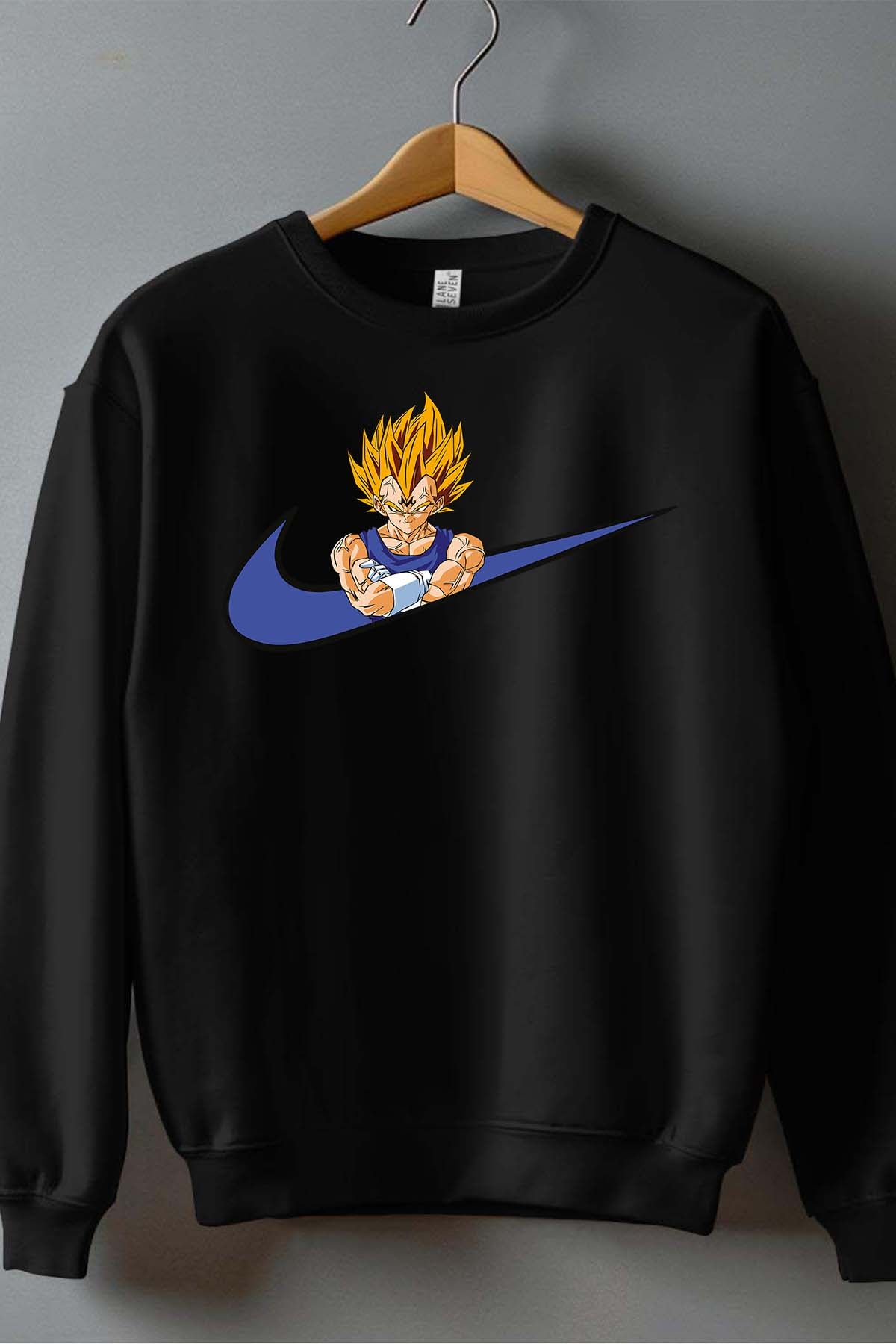 COULEUR:Noir|Sweat Col Rond Homme | virgule vegeta Noir