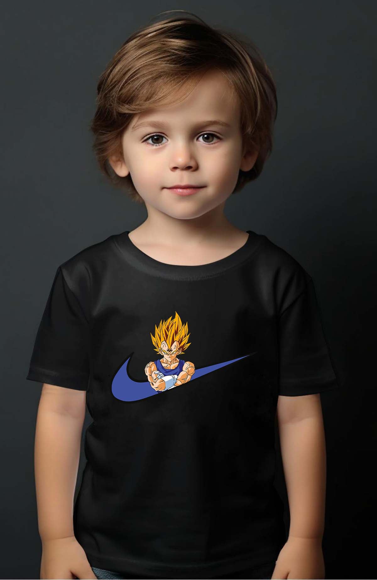 COULEUR:Noir|T-shirt Garçon | virgule vegeta Noir