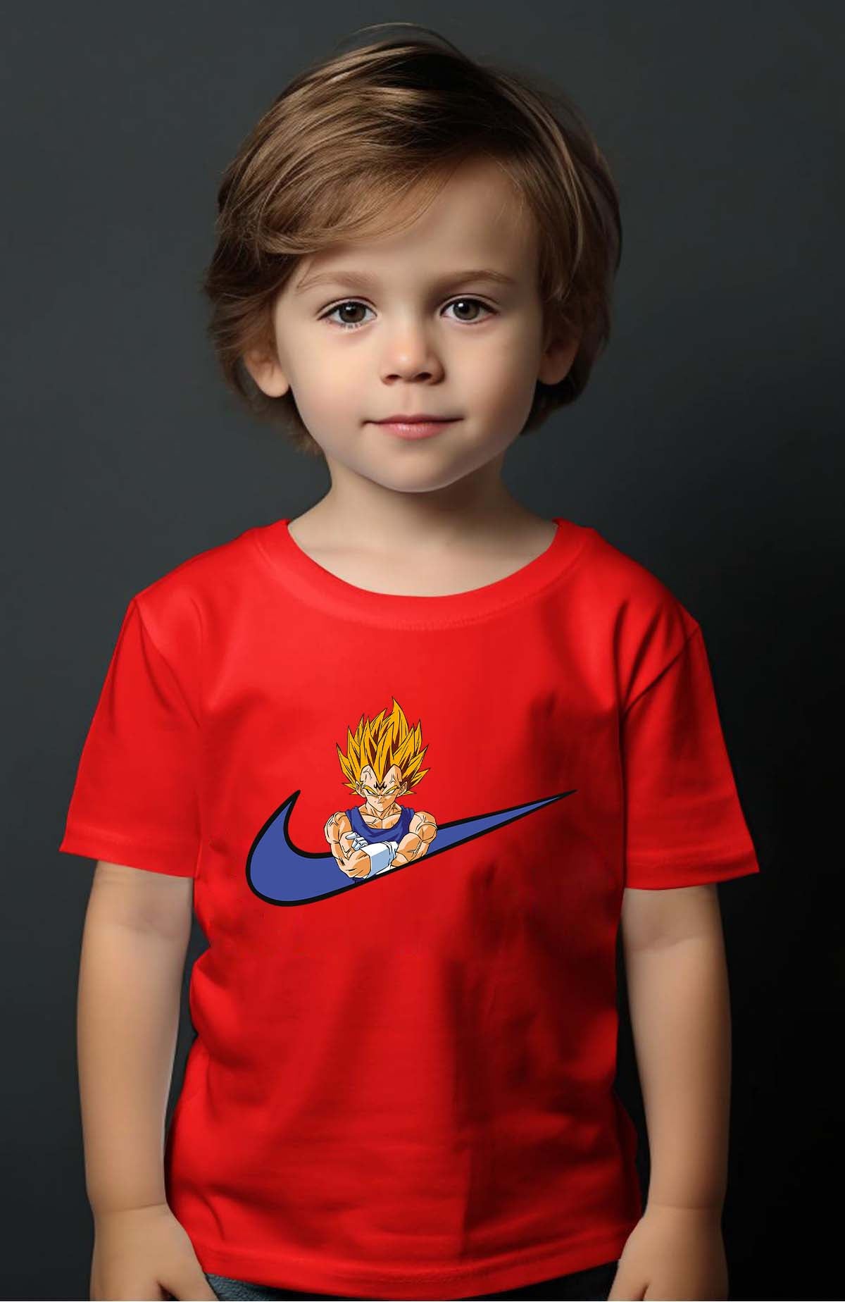 COULEUR:Rouge|T-shirt Garçon | virgule vegeta Rouge