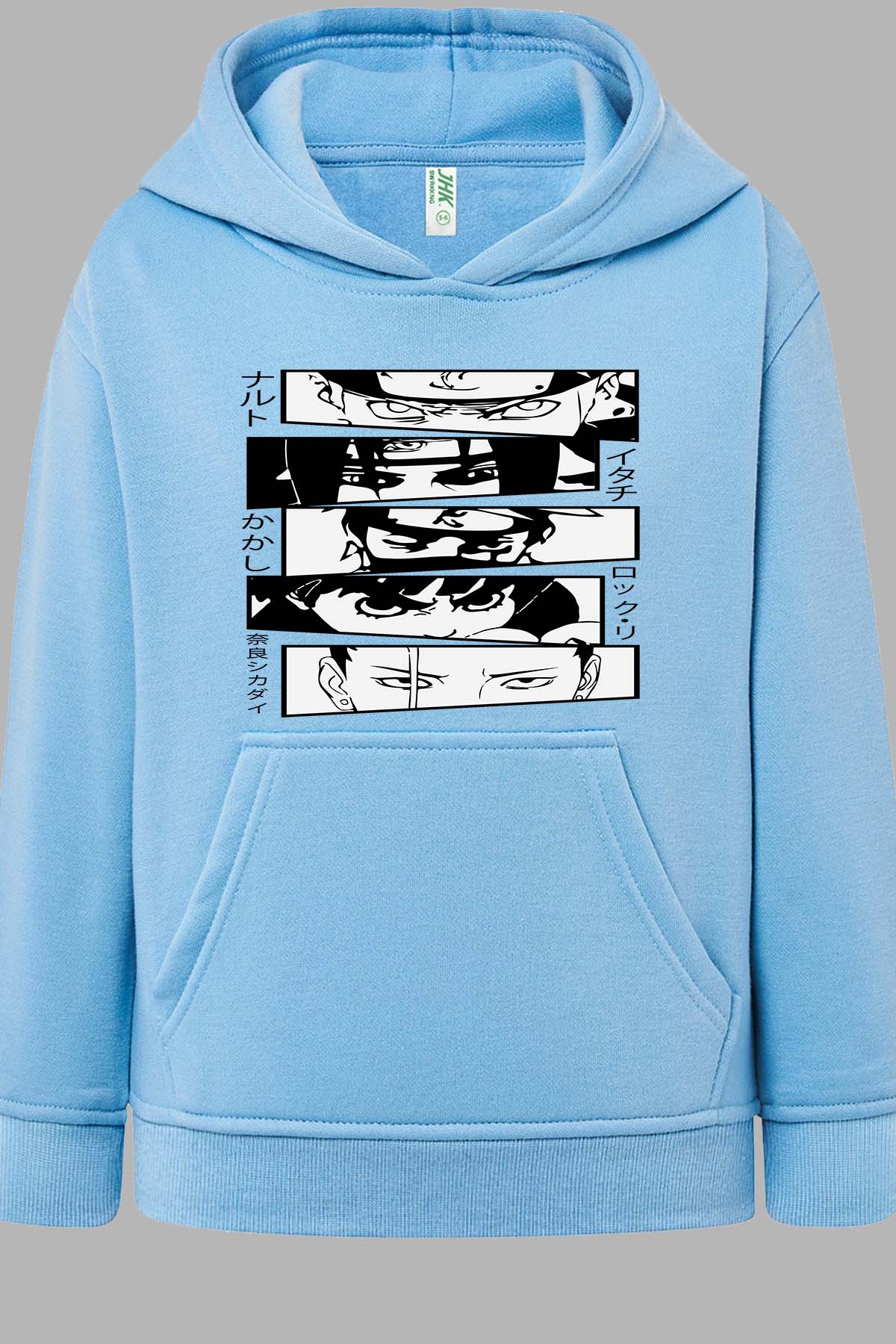 COULEUR:Bleu Ciel|Sweat Capuche Garçon | visage naruto Bleu Ciel