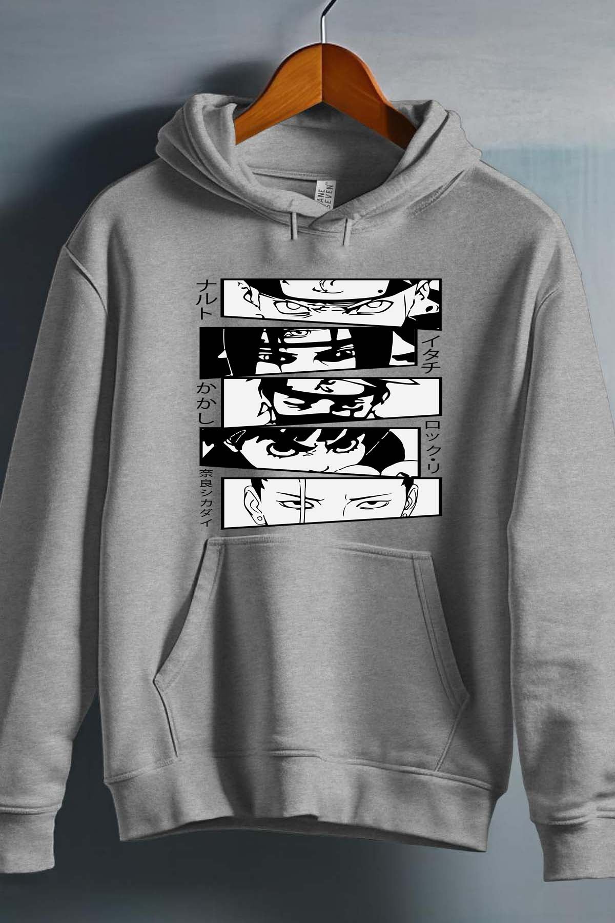 COULEUR:Gris|Sweat Capuche Garçon | visage naruto Gris
