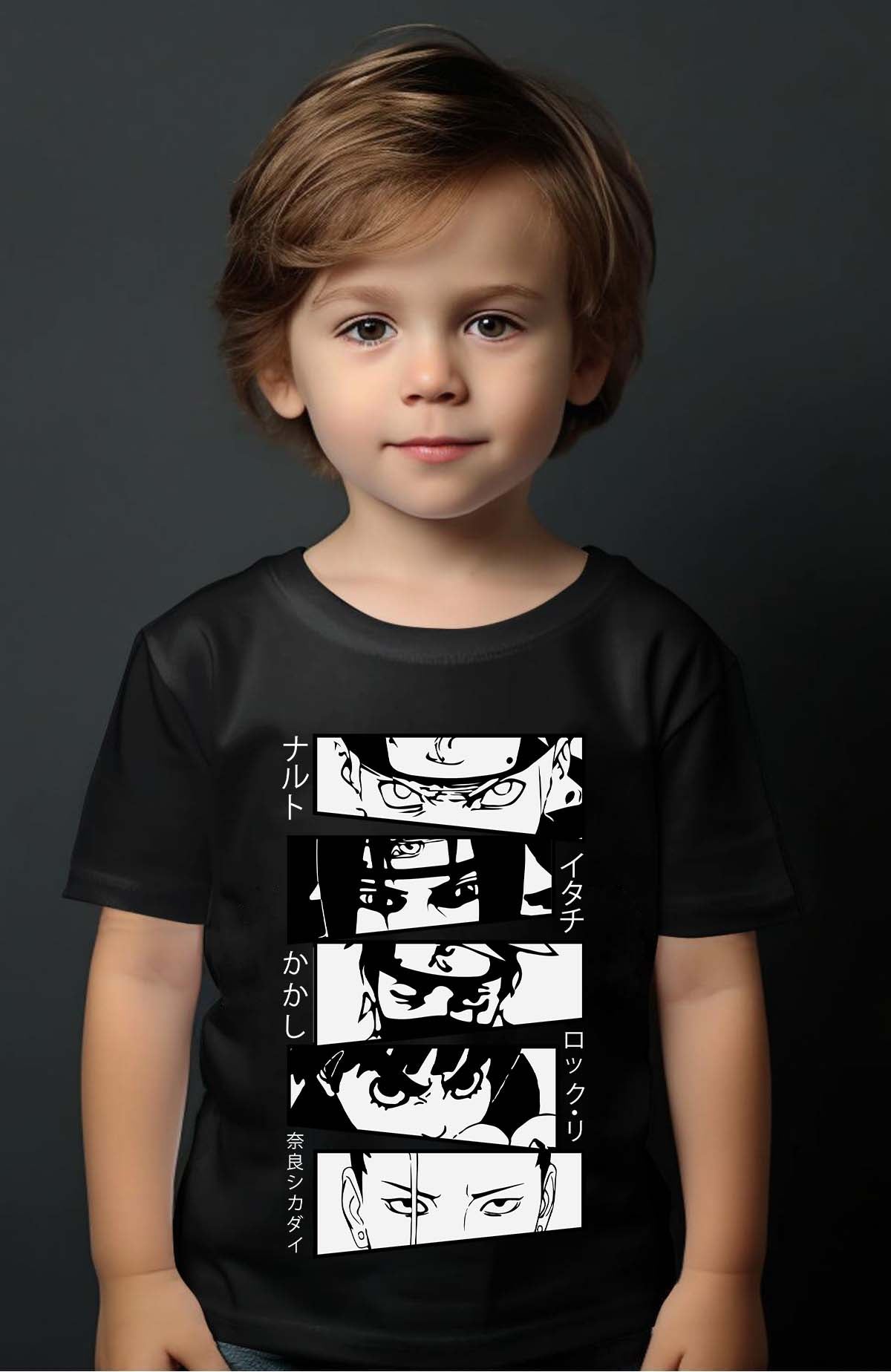 COULEUR:Noir|T-shirt Garçon | visage naruto Noir