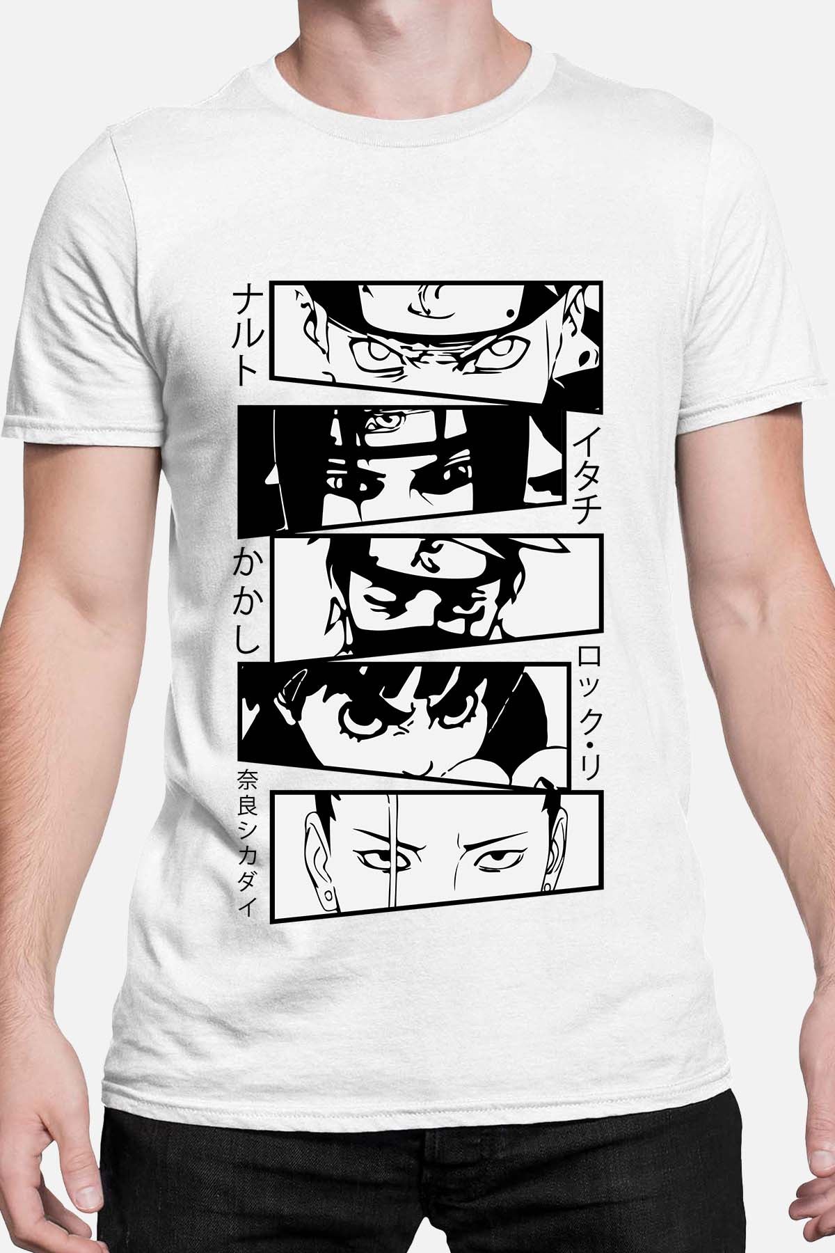 COULEUR:Blanc|T-shirt Homme | visage naruto Blanc