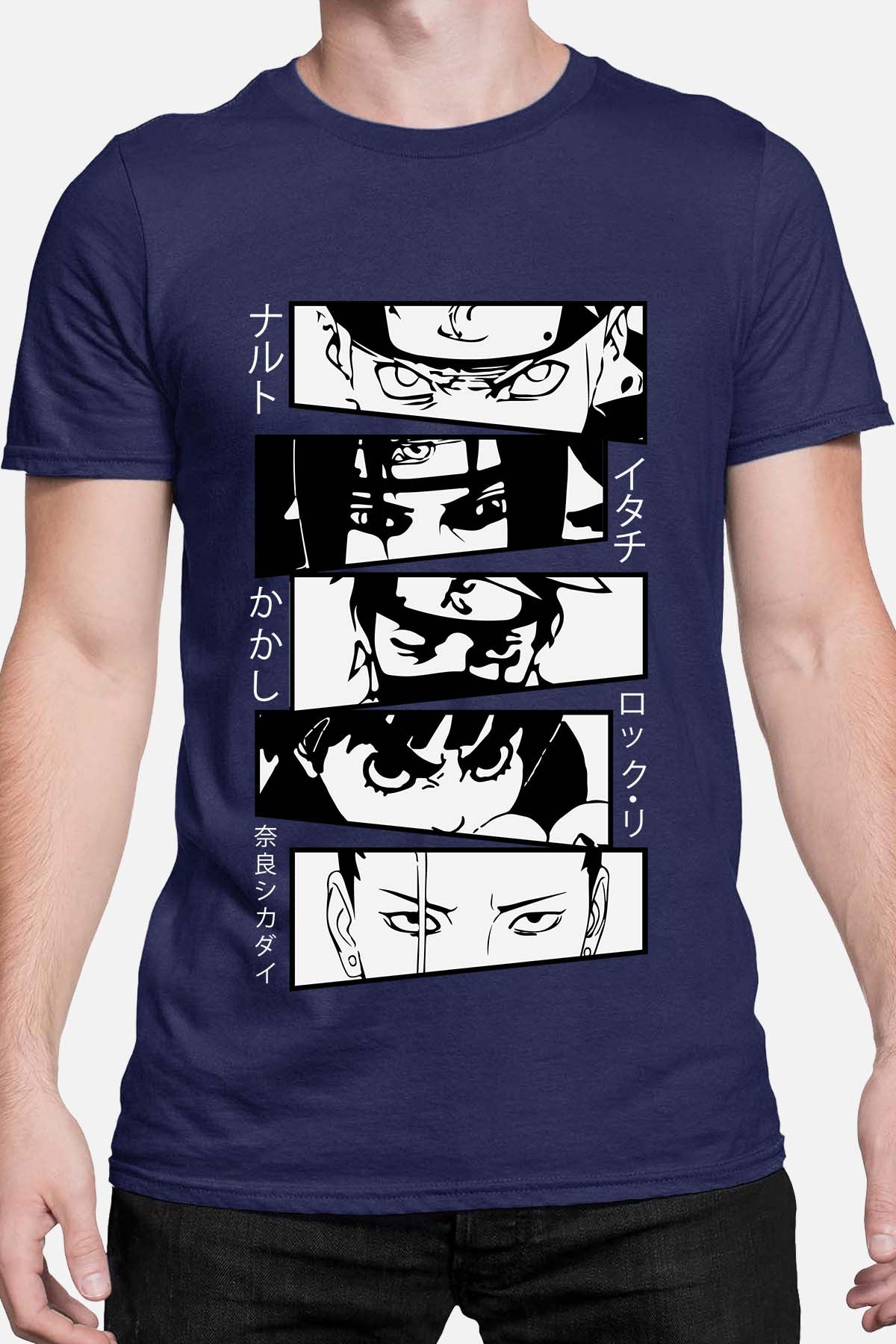 COULEUR:Marine|T-shirt Homme | visage naruto Marine