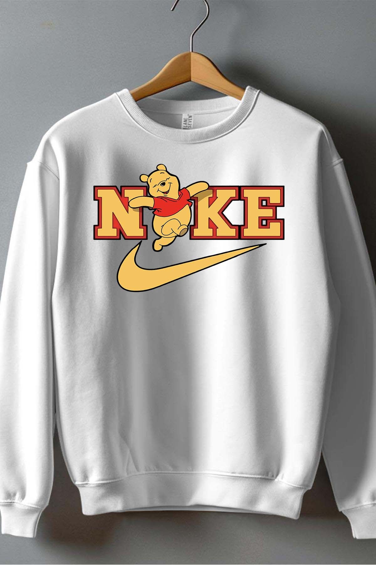 COULEUR:Blanc|Sweat Col Rond Garçon | winnie NKE Blanc
