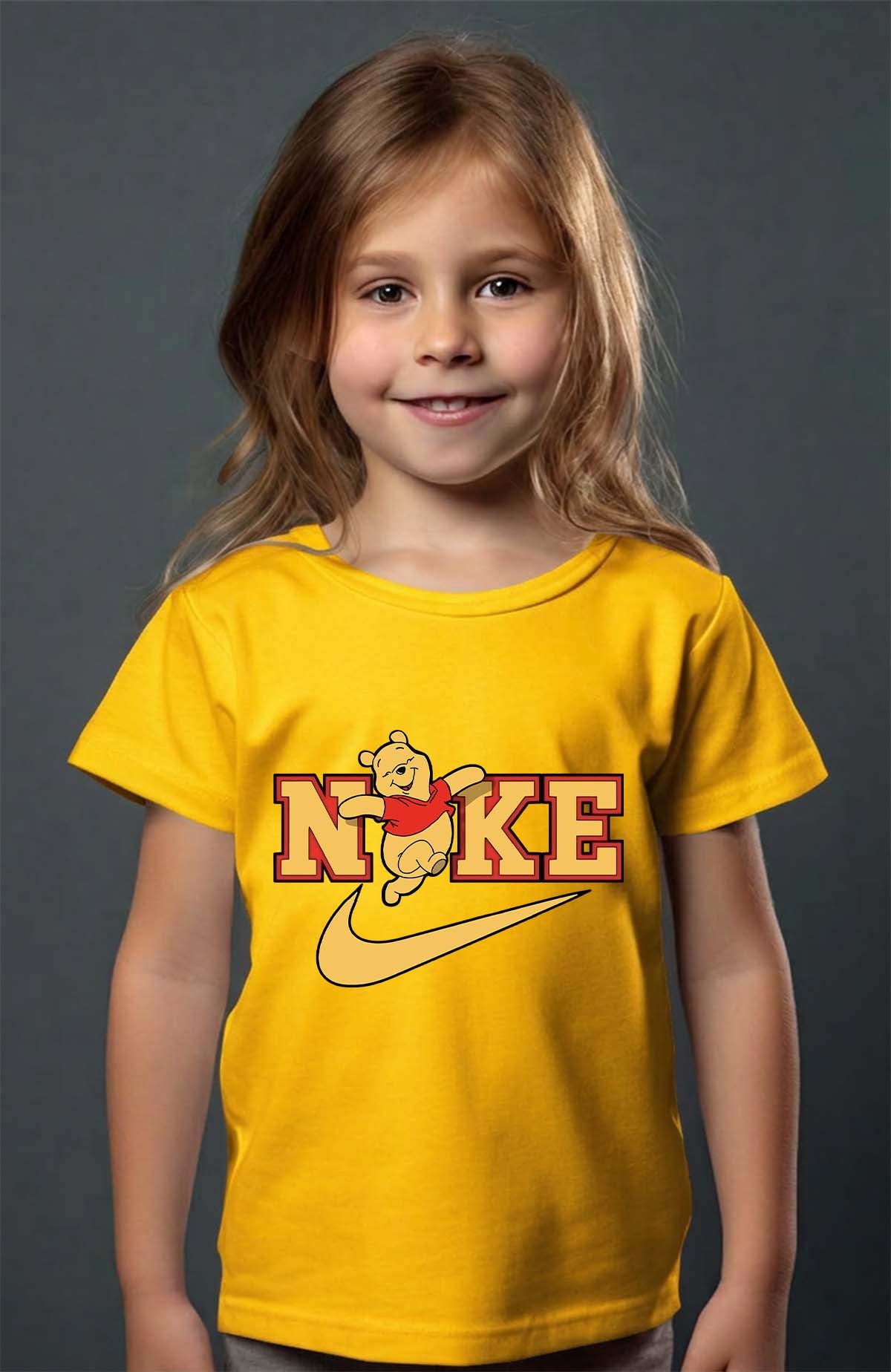 COULEUR:Jaune|T-shirt Fille | winnie NKE Jaune