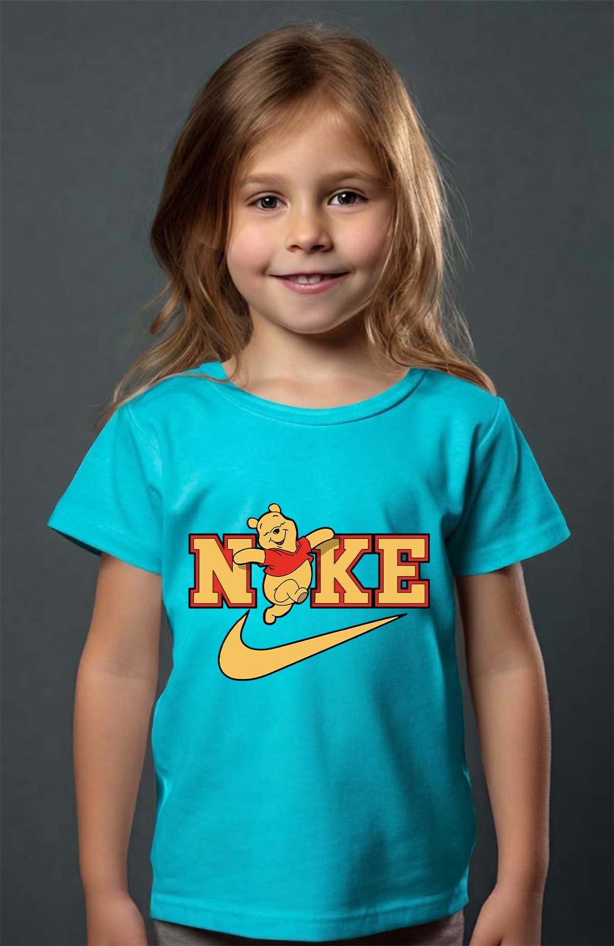 COULEUR:Turquoise|T-shirt Fille | winnie NKE Turquoise